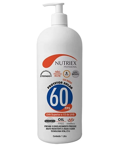 Protetor Solar 60FPS Oil Free 1000ml NUTRIEX