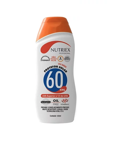 Protetor Solar 60FPS Oil Free 120ml NUTRIEX